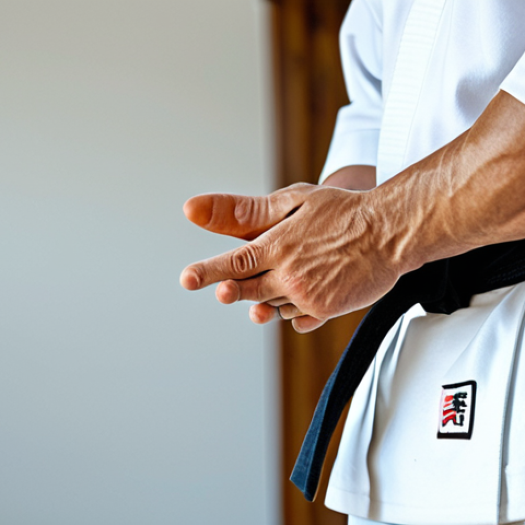 A focused Taekwondo practitioner, fully clothed in a sturdy, traditional white training dobok made from a cotton-poly blend, practicing a basic stance in a brightly lit dojang. The dobok exhibits a comfortable, slightly relaxed fit, emphasizing its durability for daily use. The background shows a clean, uncluttered training area. safe for work, appropriate content, fully clothed, professional, perfect anatomy, correct proportions, natural pose, well-formed hands, proper finger count, natural body proportions, professional photography, high quality, family-friendly.