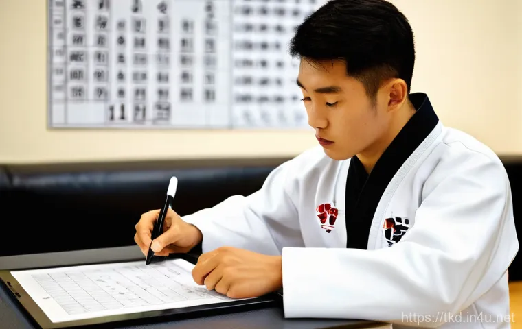 태권도 훈련 스케줄 공유 - **Dynamic Taekwondo Joint Training Session:** A vibrant, high-energy scene inside a large Taekwondo ...