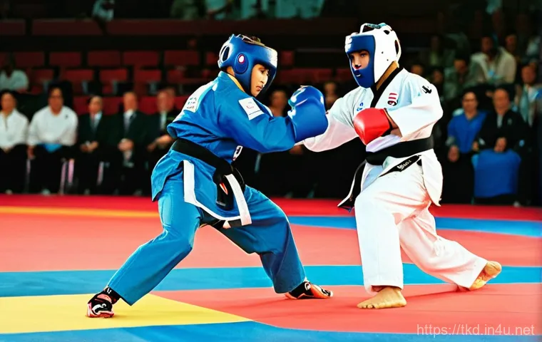 태권도와 올림픽 이야기 - **Image Prompt 1: The Debut of Taekwondo at the 1988 Seoul Olympics**
    A wide shot capturing the ...